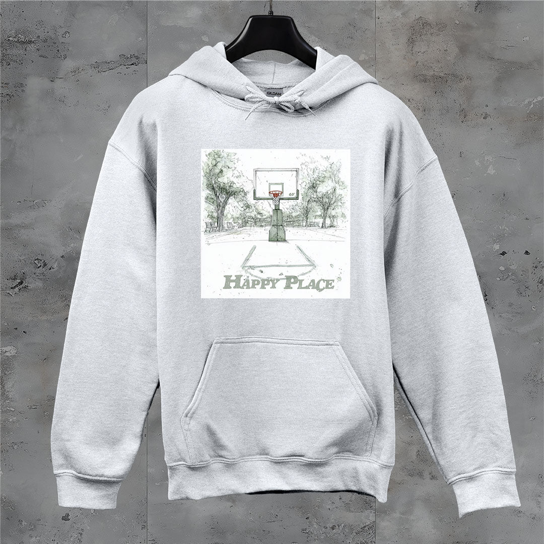 6F Happy Place Basketball Court Hoodie