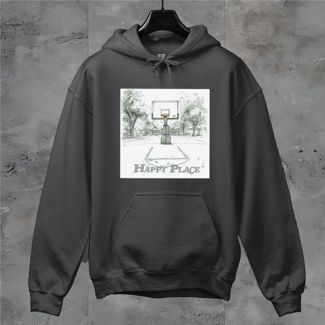 6F Happy Place Basketball Court Hoodie