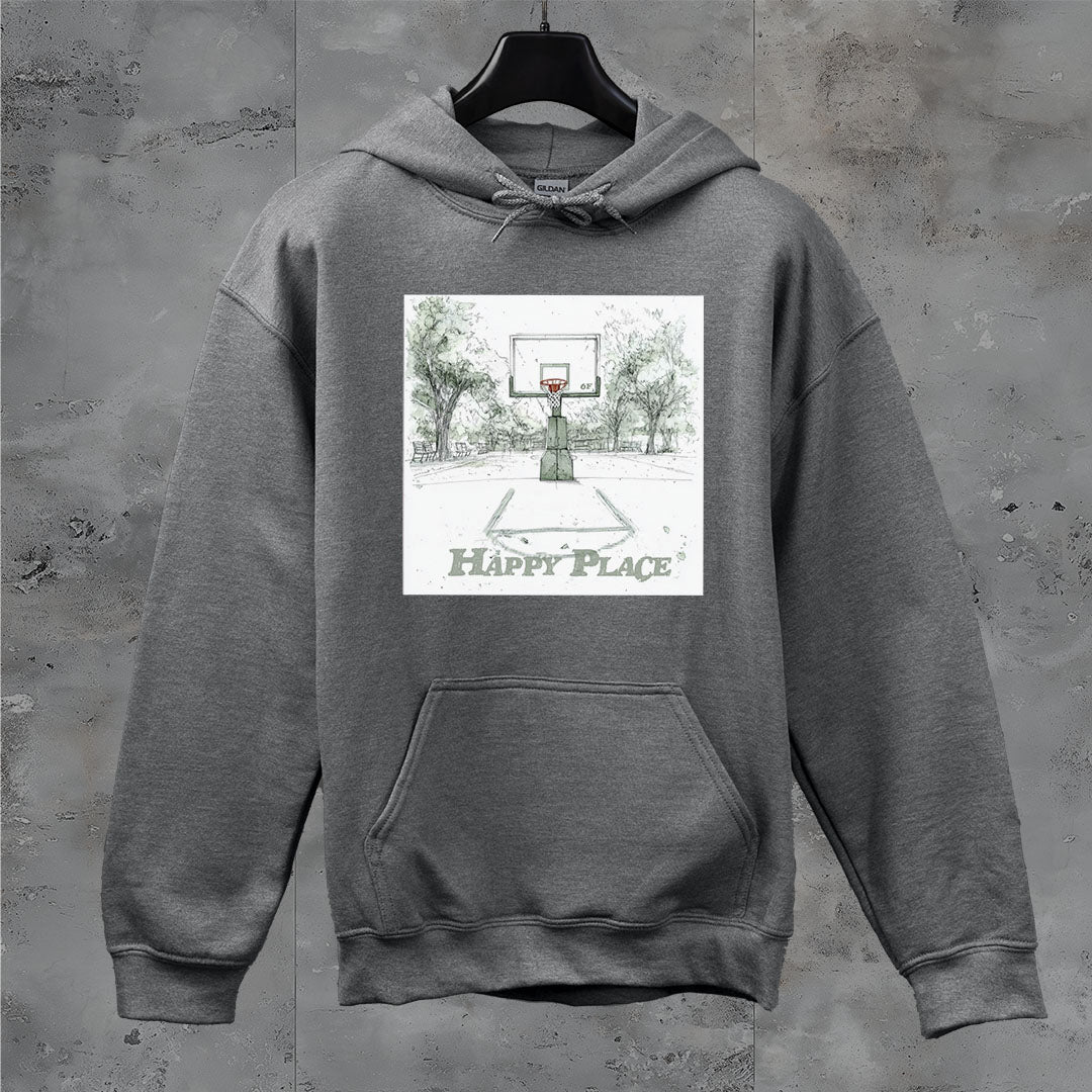 6F Happy Place Basketball Court Hoodie