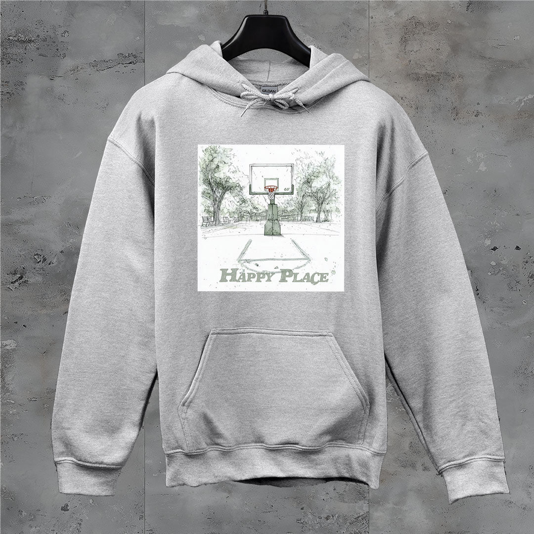 6F Happy Place Basketball Court Hoodie