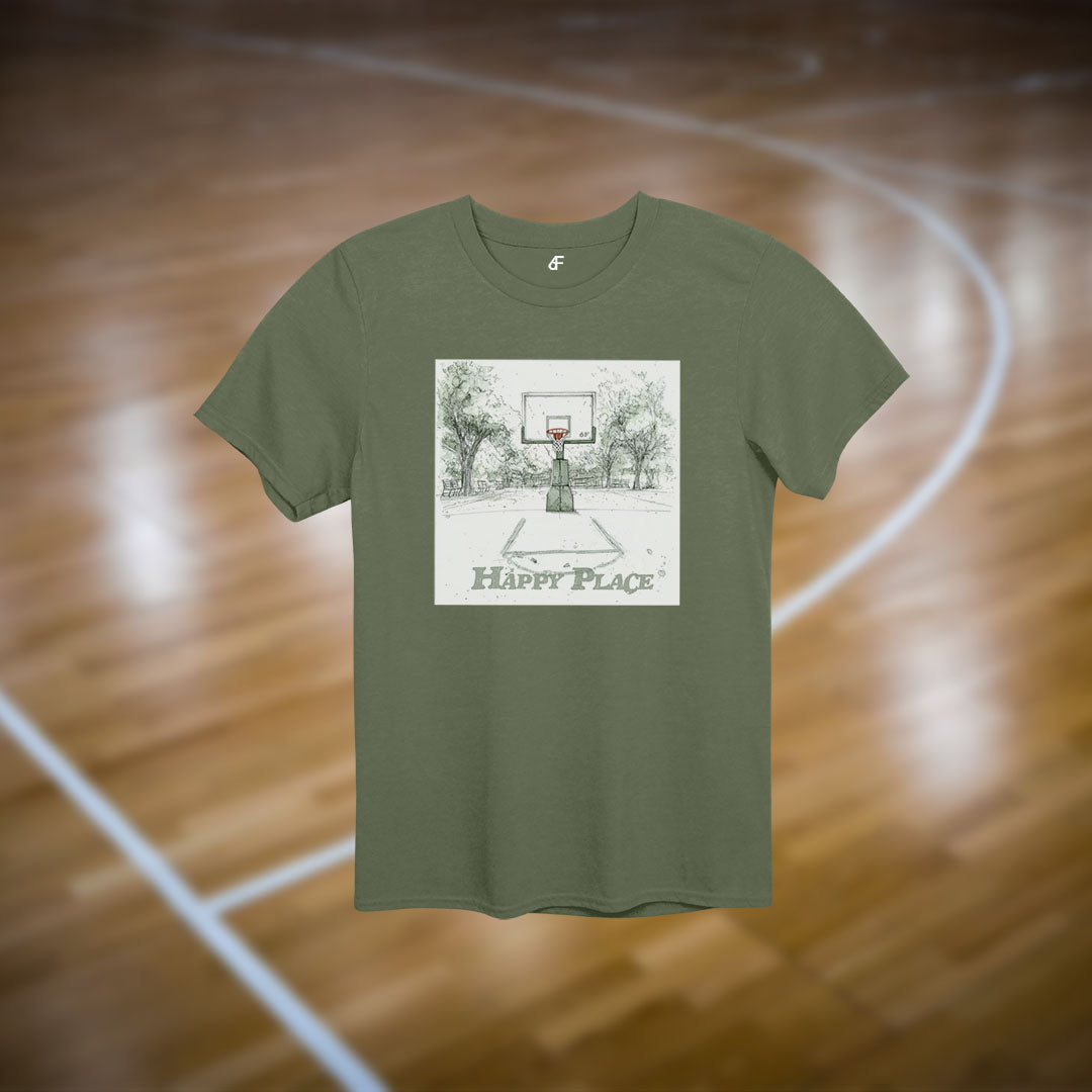 6F Happy Place Basketball Court Tee