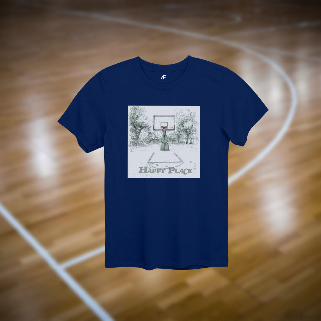 6F Happy Place Basketball Court Tee