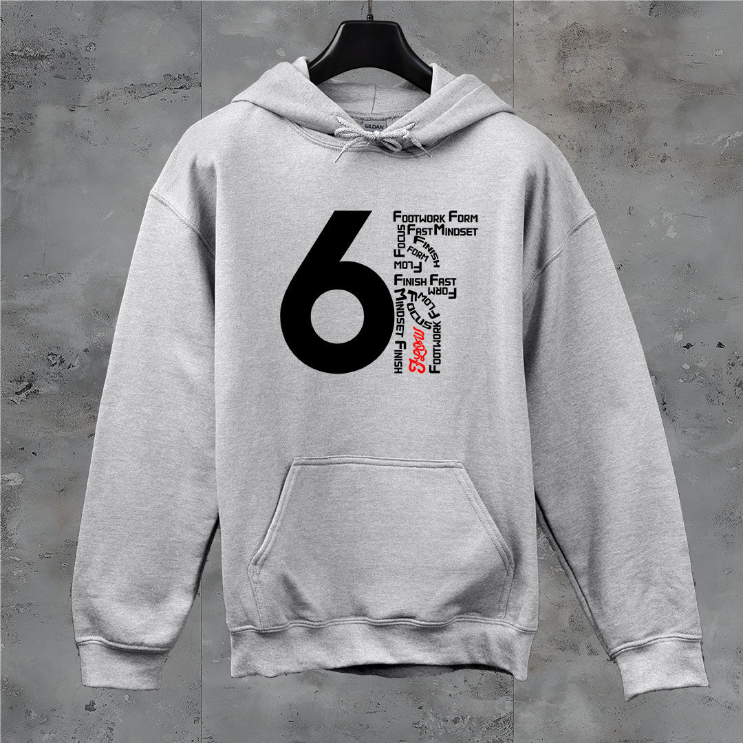 6F Pillars of Performance Hoodie in Sport Gray – Mindset and Motivation Hoodie