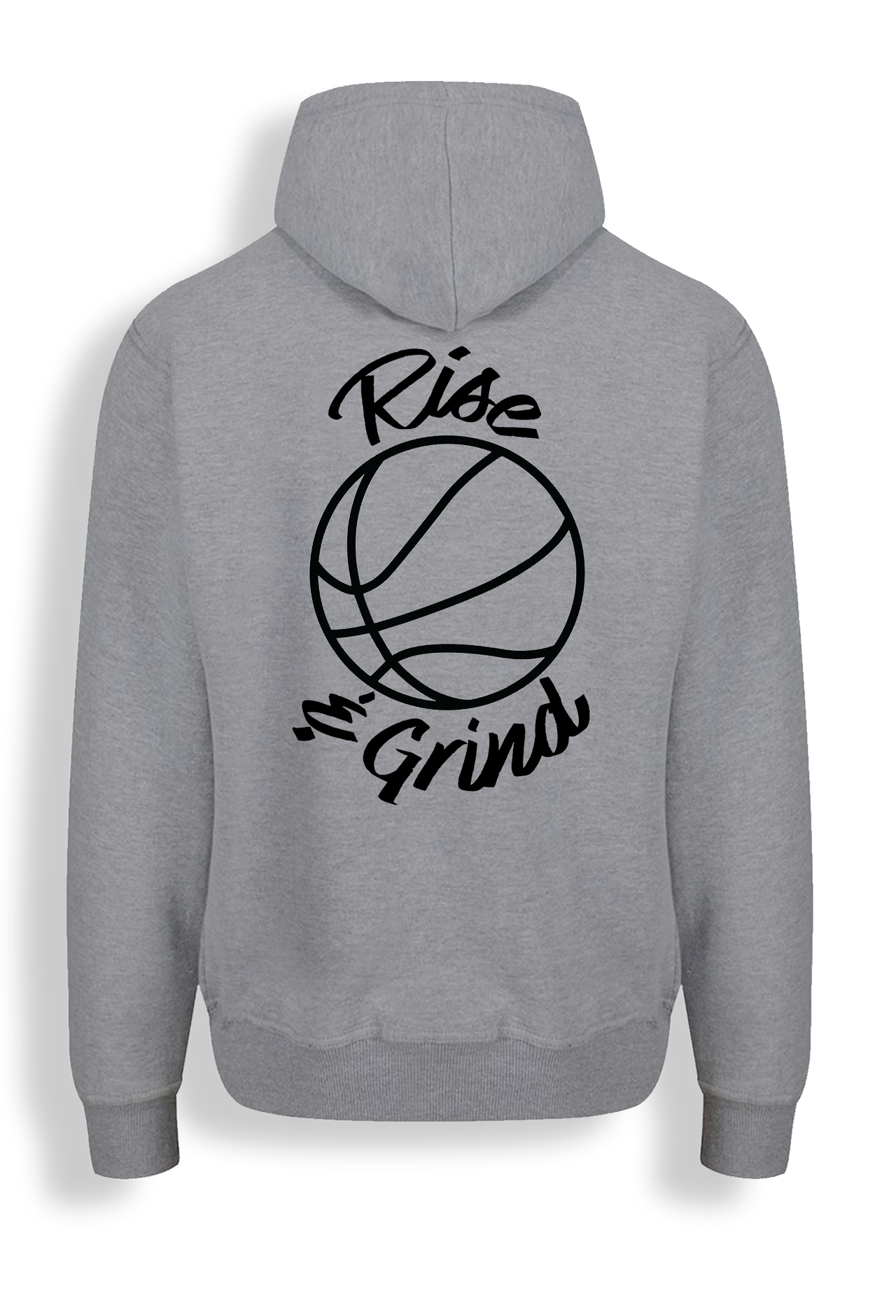 Rise & Grind Basketball Hoodie|Cursive