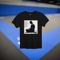 Thumbnail for Black 6F Jiu Jitsu Stoic Tee with pencil-drawn BJJ fighter and 6F principles